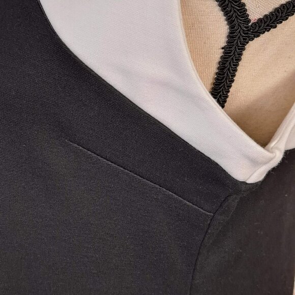Apt 9 Size Petite Large Black/White Shift Dress Sleeveless Crew Neck NWT - Picture 3 of 13